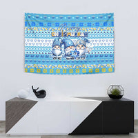 Merry Chrismukkah Tapestry Jewish Christmas Gnomes and Menorahs - Wonder Print Shop