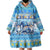 Merry Chrismukkah Wearable Blanket Hoodie Jewish Christmas Gnomes and Menorahs - Wonder Print Shop