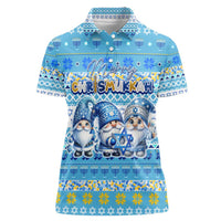 Merry Chrismukkah Women Polo Shirt Jewish Christmas Gnomes and Menorahs - Wonder Print Shop