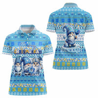 Merry Chrismukkah Women Polo Shirt Jewish Christmas Gnomes and Menorahs - Wonder Print Shop