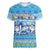 Merry Chrismukkah Women V-Neck T-Shirt Jewish Christmas Gnomes and Menorahs - Wonder Print Shop