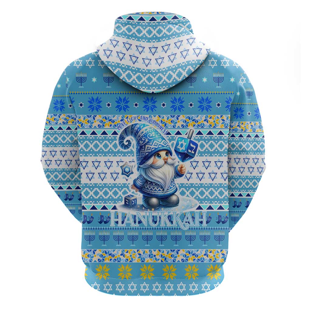 Merry Chrismukkah Zip Hoodie Jewish Christmas Gnomes and Menorahs - Wonder Print Shop