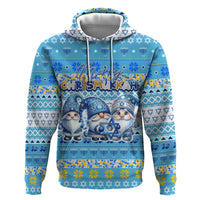 Merry Chrismukkah Zip Hoodie Jewish Christmas Gnomes and Menorahs - Wonder Print Shop
