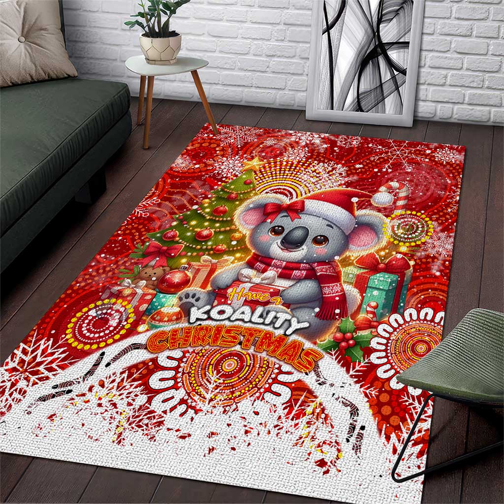 Koality Christmas Area Rug Cute Aussie Koala Holiday - Wonder Print Shop