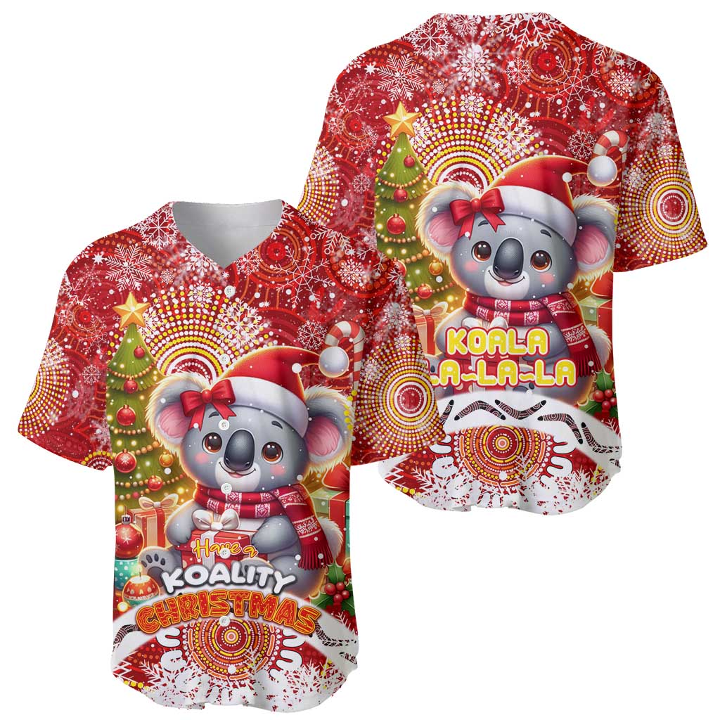 Koality Christmas Baseball Jersey Cute Aussie Koala Holiday - Wonder Print Shop