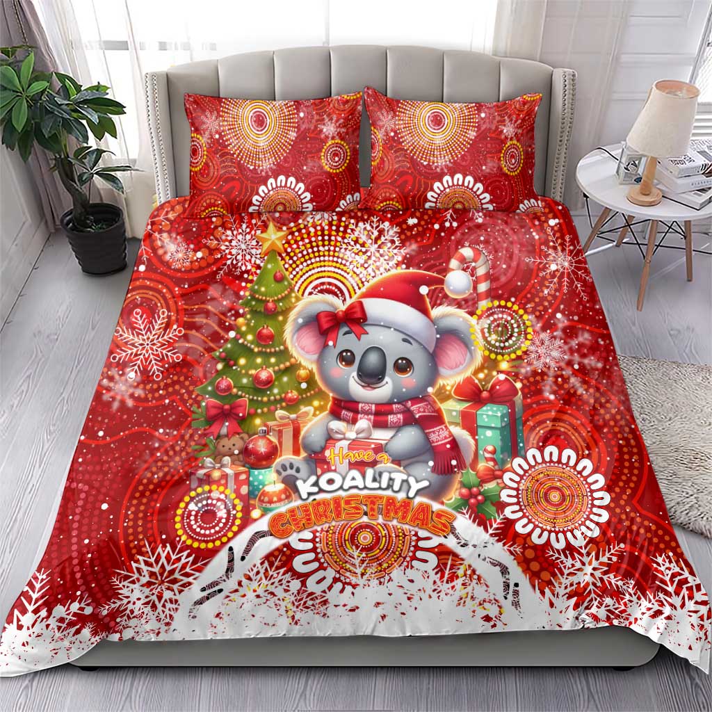 Koality Christmas Bedding Set Cute Aussie Koala Holiday - Wonder Print Shop
