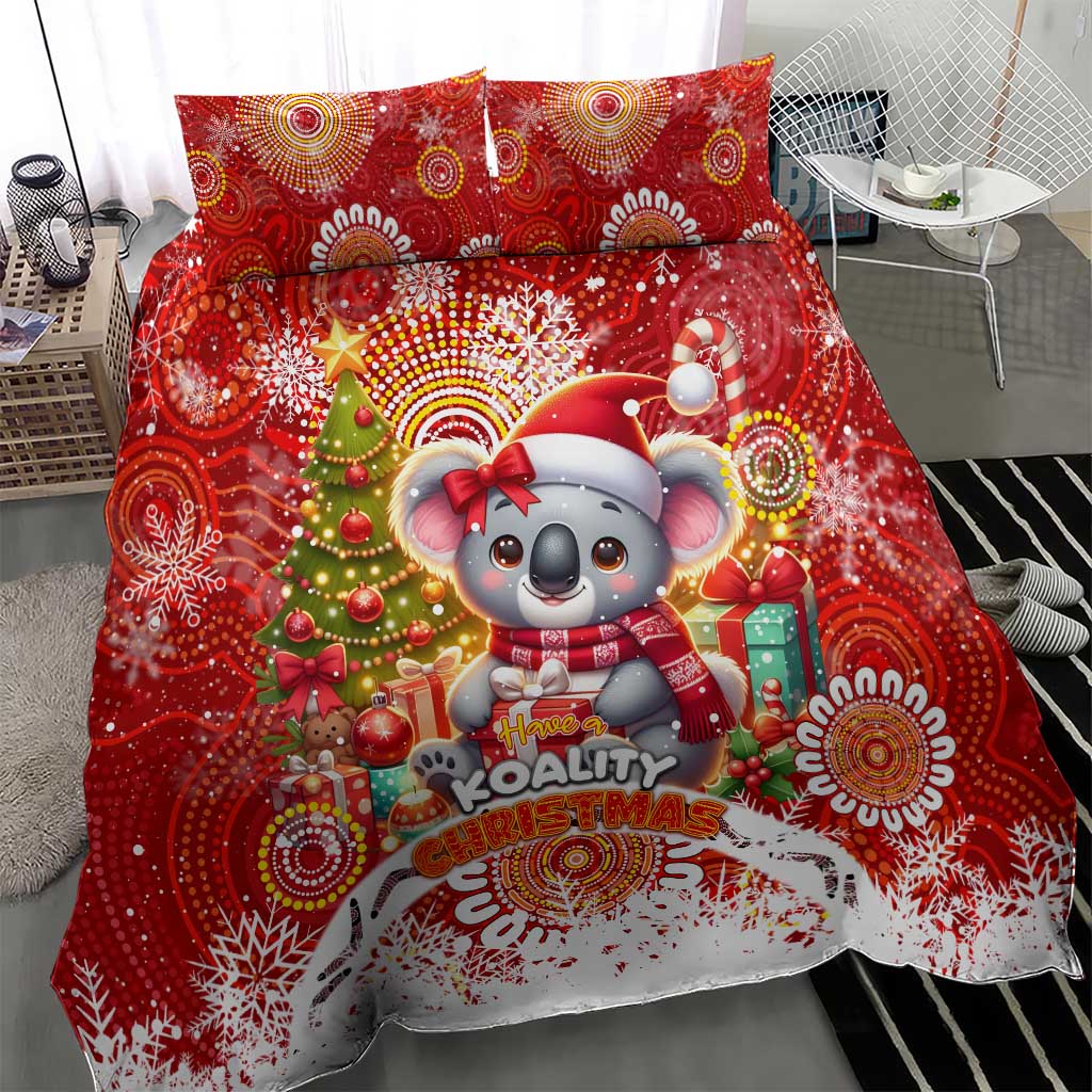 Koality Christmas Bedding Set Cute Aussie Koala Holiday - Wonder Print Shop