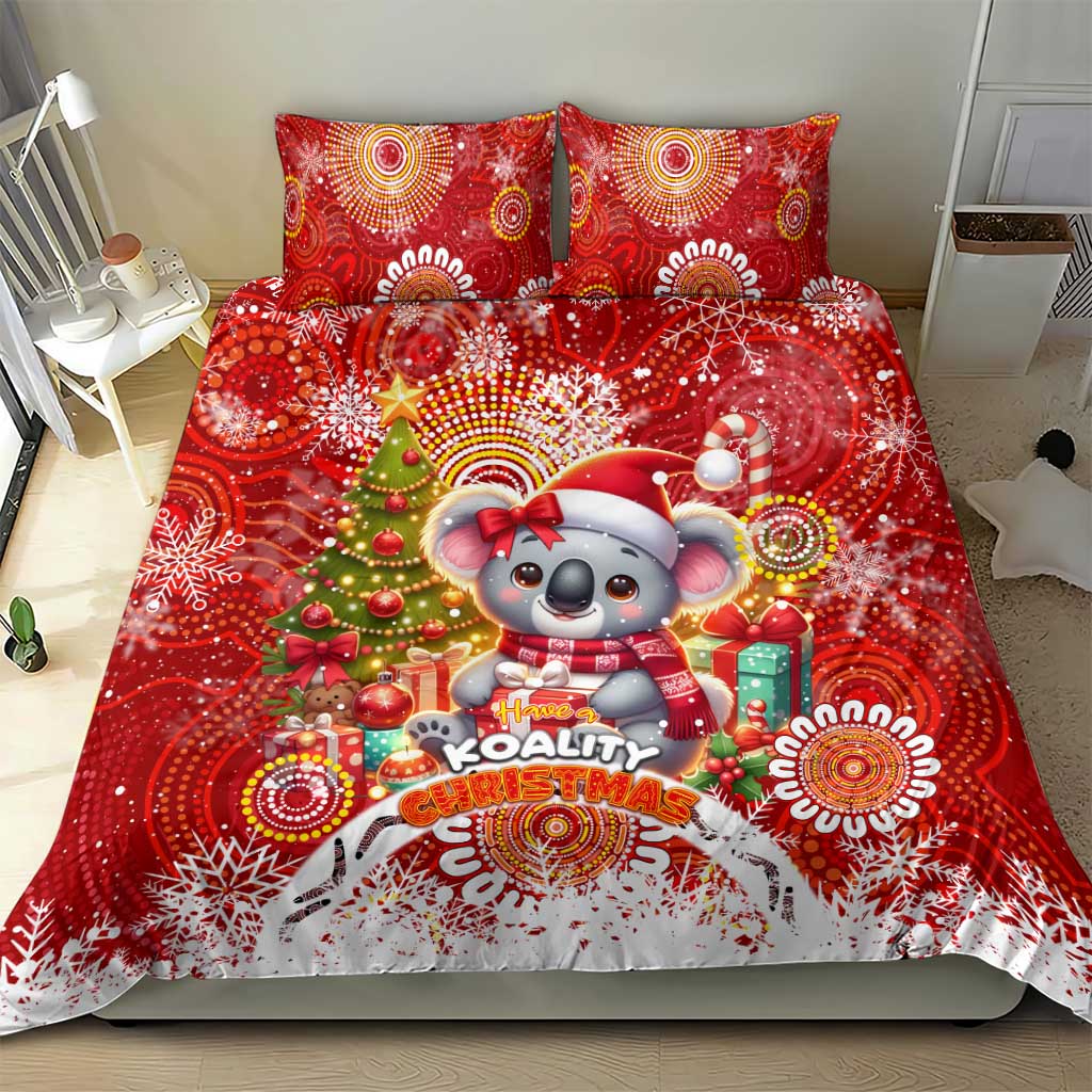 Koality Christmas Bedding Set Cute Aussie Koala Holiday - Wonder Print Shop