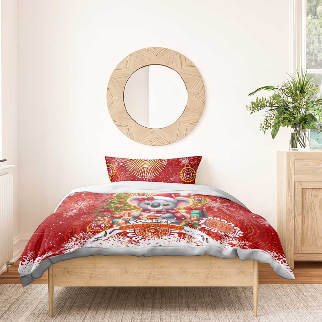 Koality Christmas Bedding Set Cute Aussie Koala Holiday - Wonder Print Shop