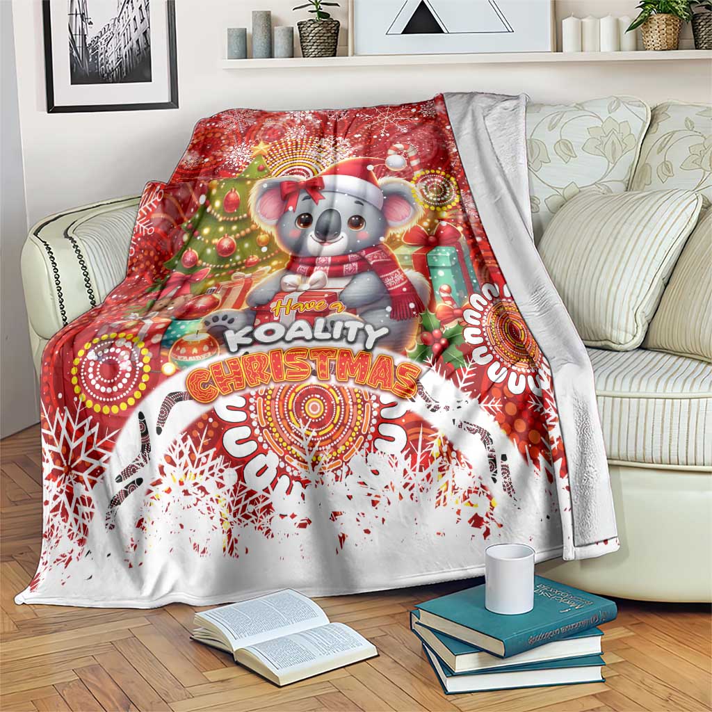 Koality Christmas Blanket Cute Aussie Koala Holiday - Wonder Print Shop