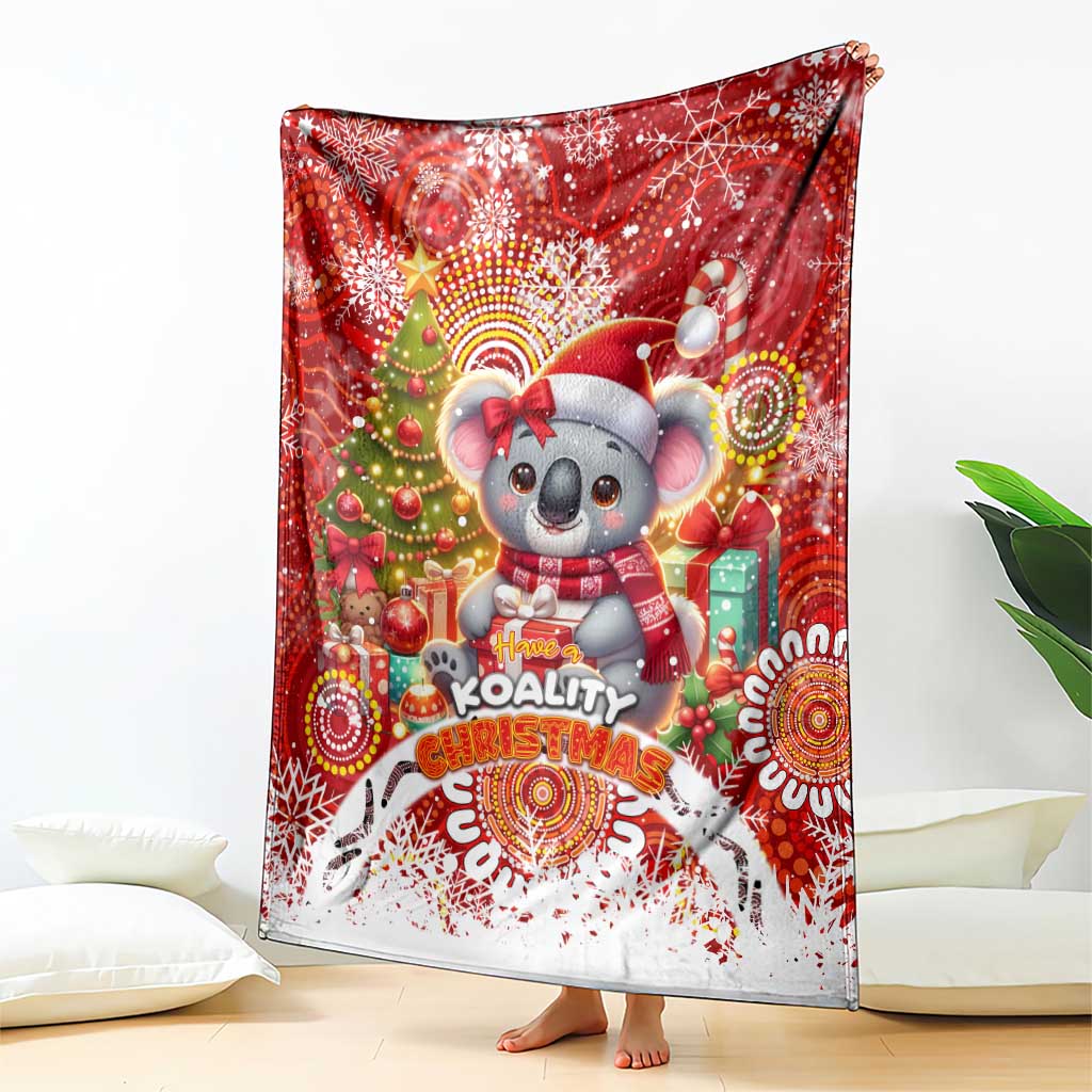 Koality Christmas Blanket Cute Aussie Koala Holiday - Wonder Print Shop