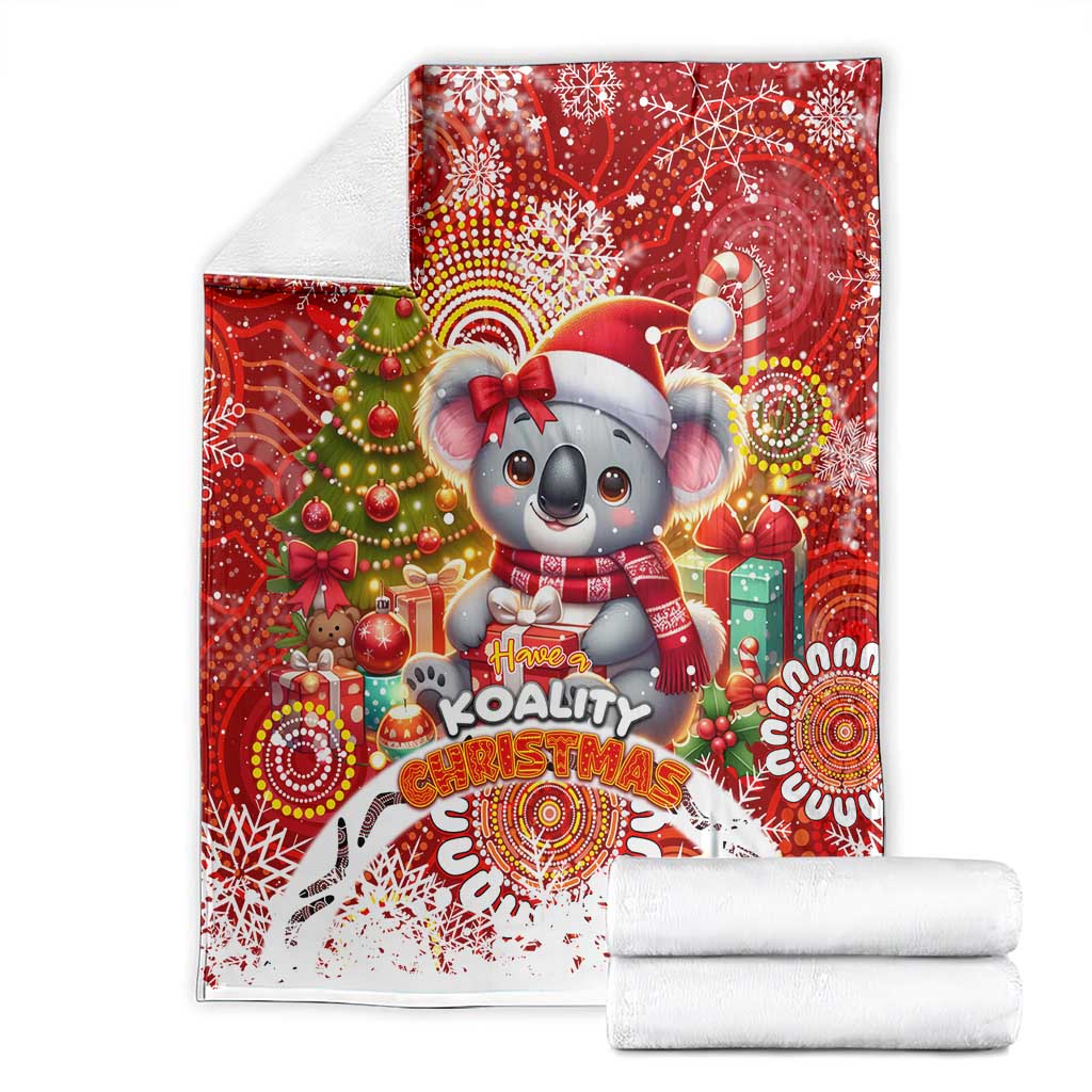 Koality Christmas Blanket Cute Aussie Koala Holiday - Wonder Print Shop