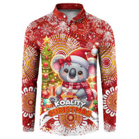 Koality Christmas Button Sweatshirt Cute Aussie Koala Holiday - Wonder Print Shop