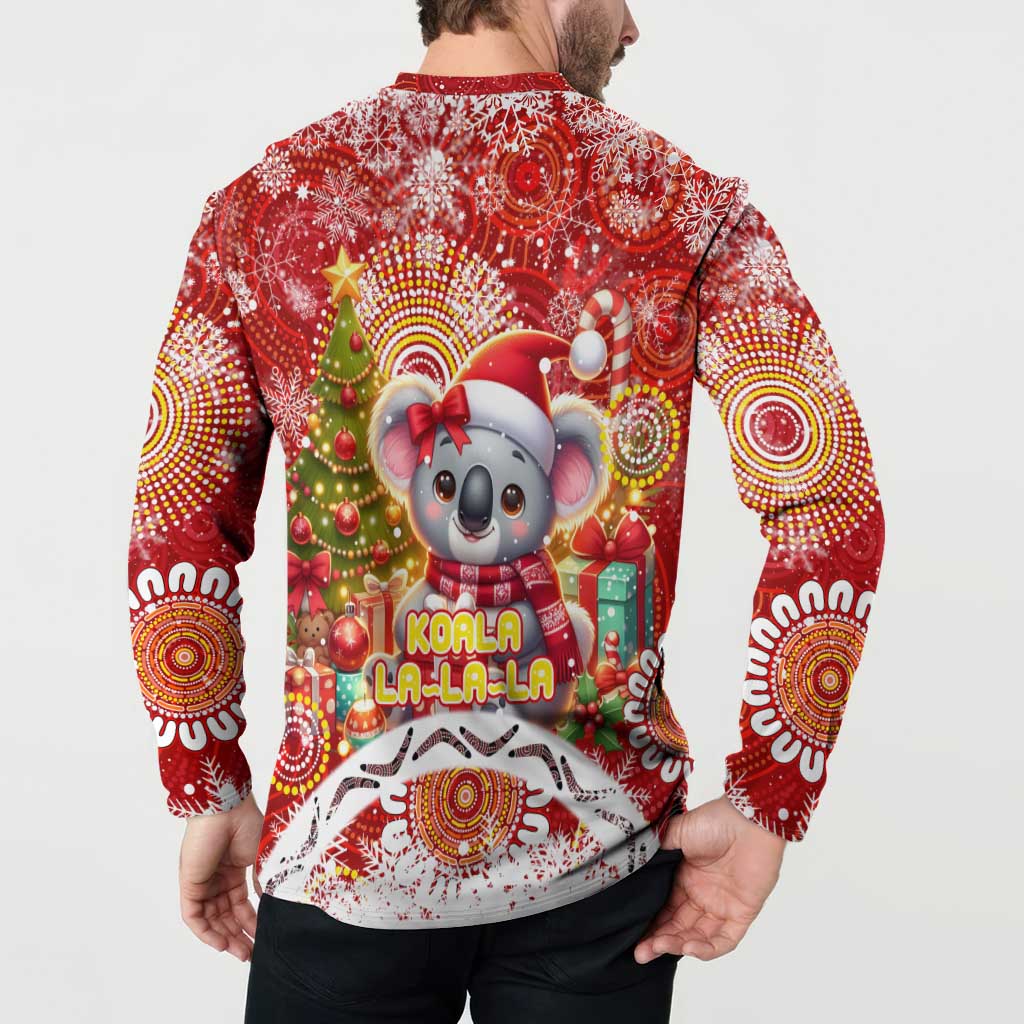 Koality Christmas Button Sweatshirt Cute Aussie Koala Holiday - Wonder Print Shop
