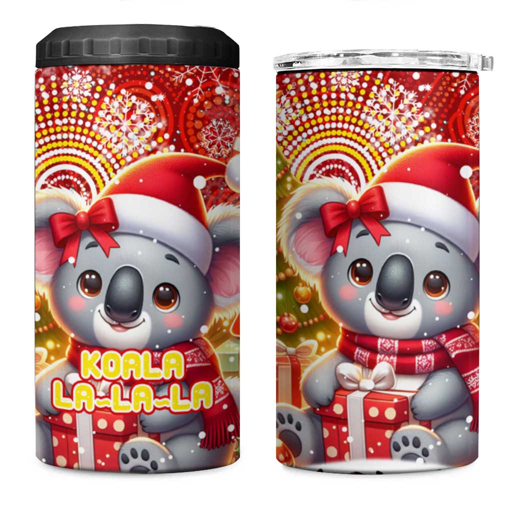 Koality Christmas 4 in 1 Can Cooler Tumbler Cute Aussie Koala Holiday - Wonder Print Shop