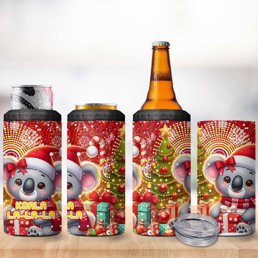 Koality Christmas 4 in 1 Can Cooler Tumbler Cute Aussie Koala Holiday - Wonder Print Shop