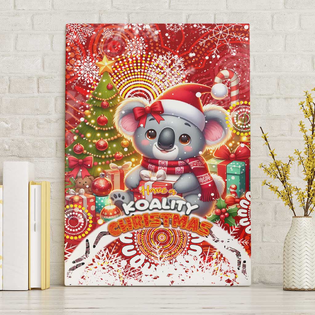 Koality Christmas Canvas Wall Art Cute Aussie Koala Holiday - Wonder Print Shop