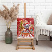 Koality Christmas Canvas Wall Art Cute Aussie Koala Holiday - Wonder Print Shop