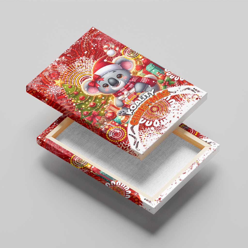 Koality Christmas Canvas Wall Art Cute Aussie Koala Holiday - Wonder Print Shop