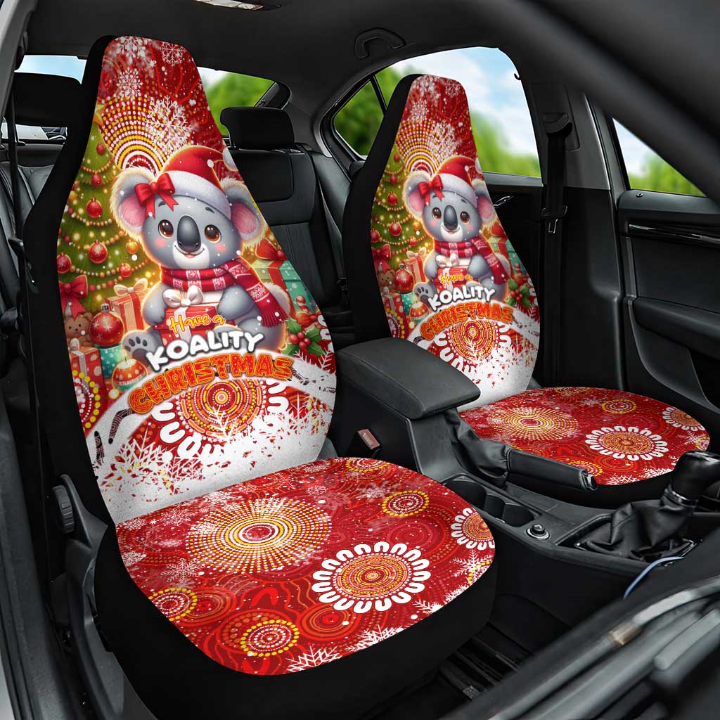 Koality Christmas Car Seat Cover Cute Aussie Koala Holiday - Wonder Print Shop