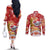 Koality Christmas Couples Matching Off The Shoulder Long Sleeve Dress and Long Sleeve Button Shirt Cute Aussie Koala Holiday - Wonder Print Shop