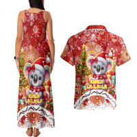 Koality Christmas Couples Matching Tank Maxi Dress and Hawaiian Shirt Cute Aussie Koala Holiday - Wonder Print Shop
