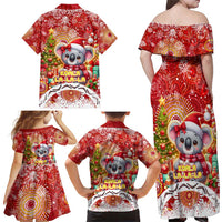 Koality Christmas Family Matching Off Shoulder Maxi Dress and Hawaiian Shirt Cute Aussie Koala Holiday - Wonder Print Shop
