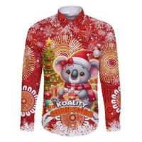Koality Christmas Family Matching Off Shoulder Maxi Dress and Hawaiian Shirt Cute Aussie Koala Holiday - Wonder Print Shop