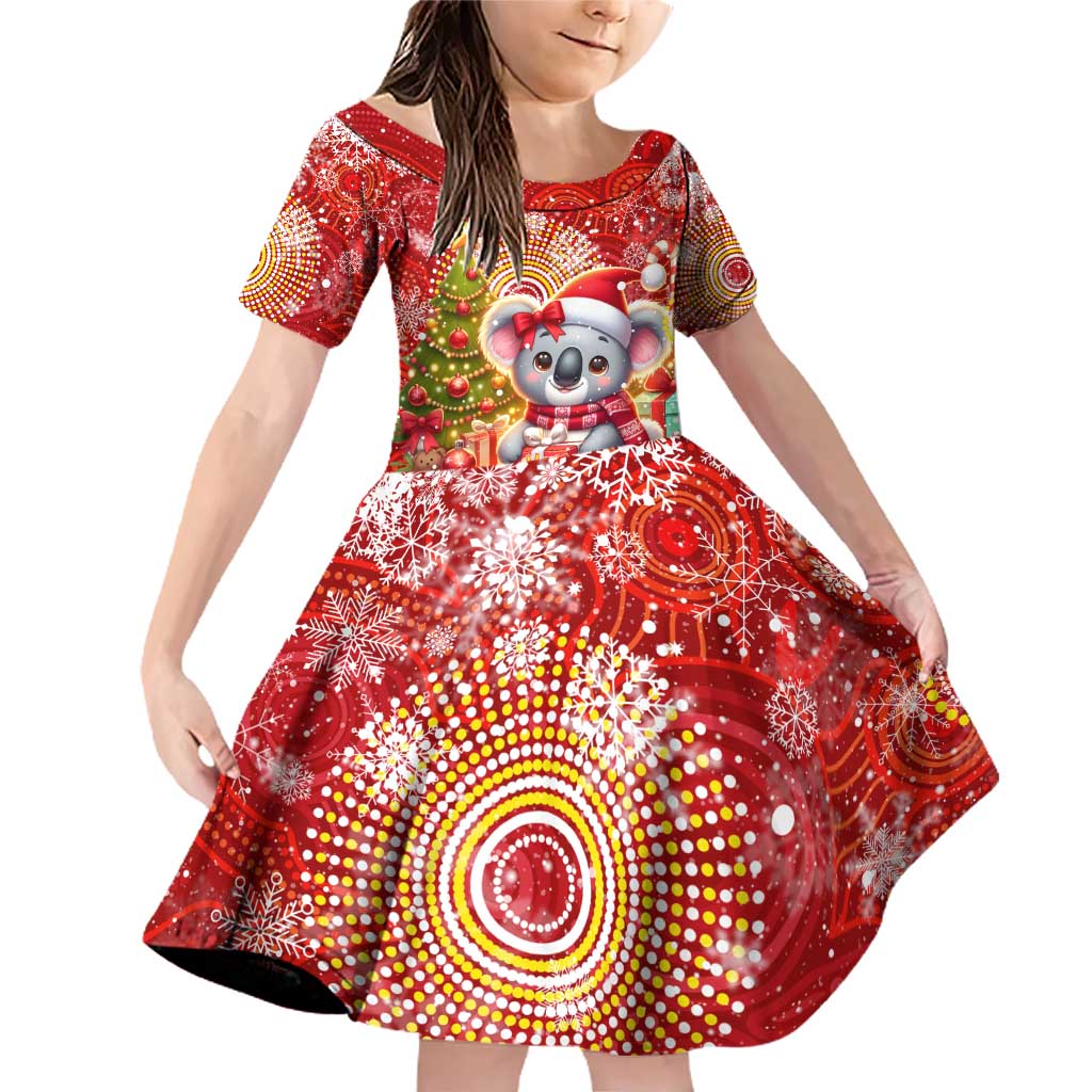 Koality Christmas Family Matching Off Shoulder Short Dress and Hawaiian Shirt Cute Aussie Koala Holiday - Wonder Print Shop