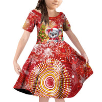 Koality Christmas Family Matching Off Shoulder Short Dress and Hawaiian Shirt Cute Aussie Koala Holiday - Wonder Print Shop