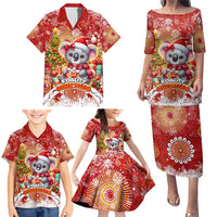 Koality Christmas Family Matching Puletasi and Hawaiian Shirt Cute Aussie Koala Holiday - Wonder Print Shop