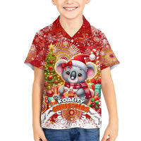 Koality Christmas Family Matching Short Sleeve Bodycon Dress and Hawaiian Shirt Cute Aussie Koala Holiday - Wonder Print Shop
