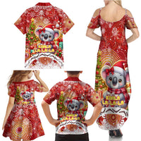 Koality Christmas Family Matching Summer Maxi Dress and Hawaiian Shirt Cute Aussie Koala Holiday - Wonder Print Shop