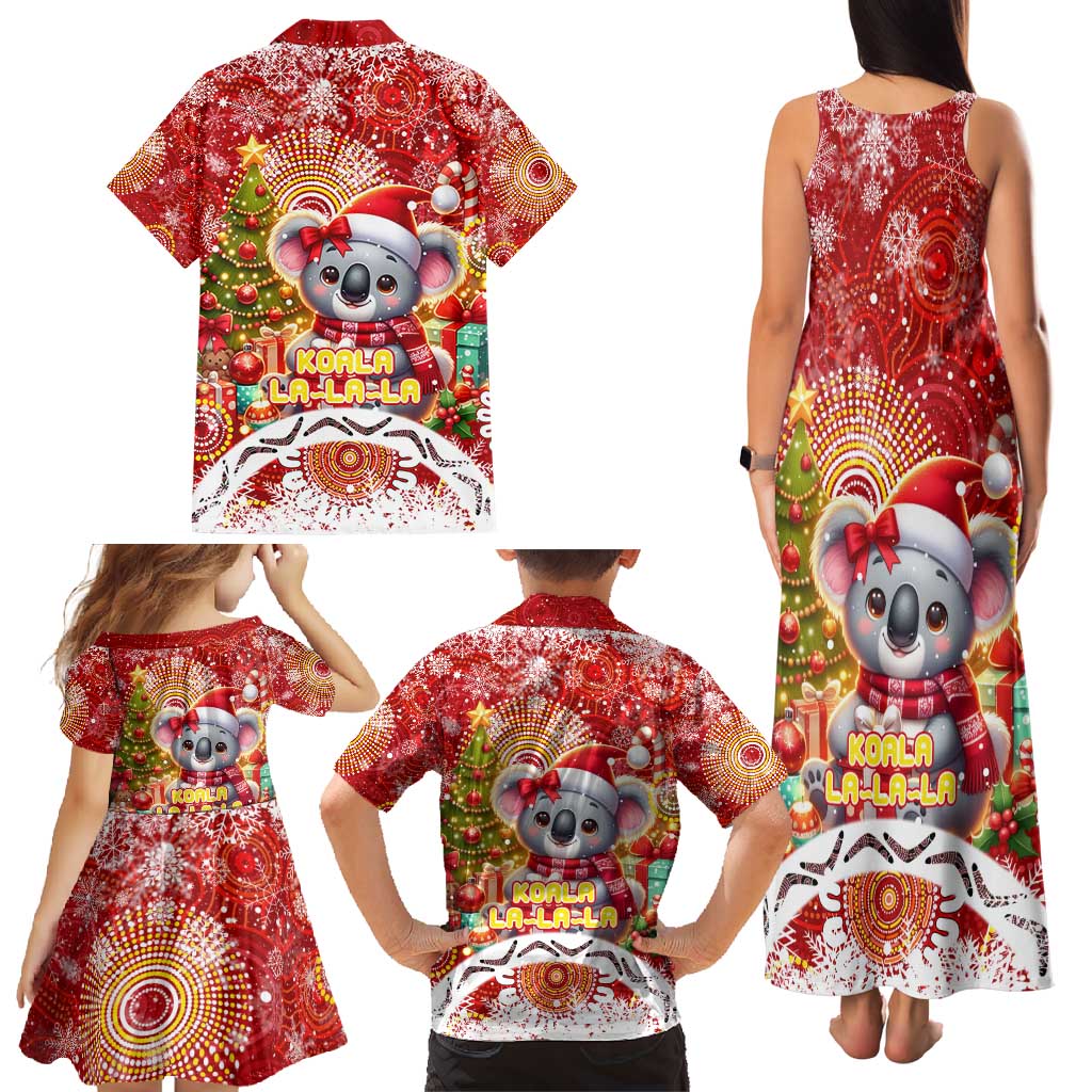 Koality Christmas Family Matching Tank Maxi Dress and Hawaiian Shirt Cute Aussie Koala Holiday - Wonder Print Shop