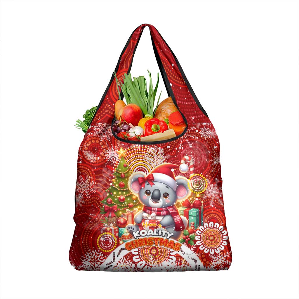 Koality Christmas Grocery Bag Cute Aussie Koala Holiday - Wonder Print Shop