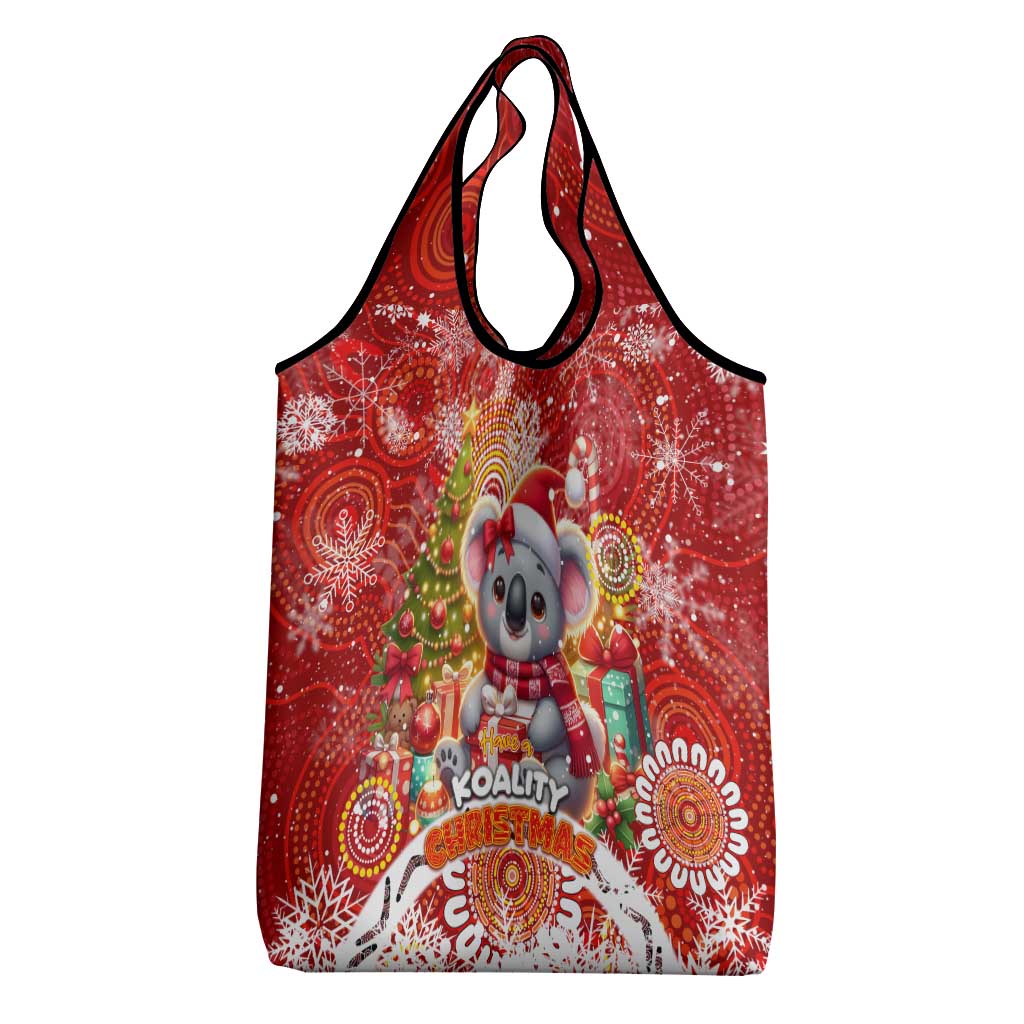 Koality Christmas Grocery Bag Cute Aussie Koala Holiday - Wonder Print Shop