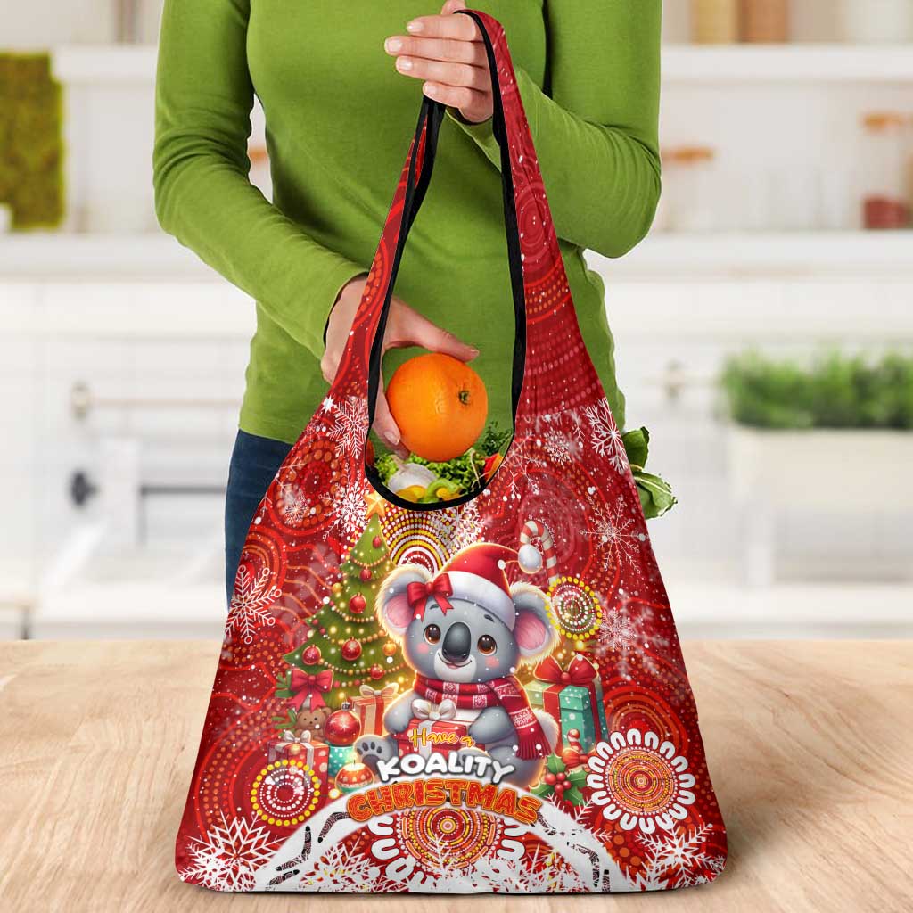 Koality Christmas Grocery Bag Cute Aussie Koala Holiday - Wonder Print Shop