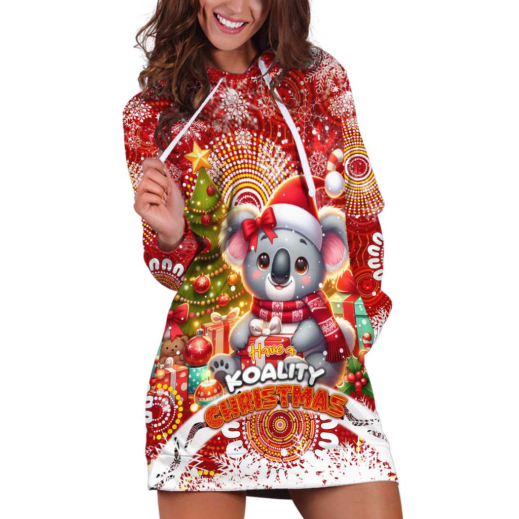 Koality Christmas Hoodie Dress Cute Aussie Koala Holiday - Wonder Print Shop