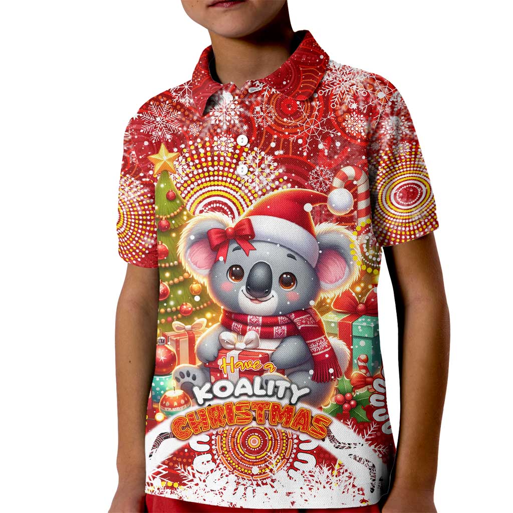 Koality Christmas Kid Polo Shirt Cute Aussie Koala Holiday - Wonder Print Shop