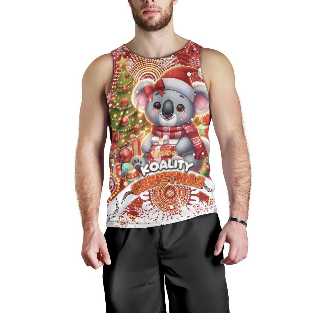 Koality Christmas Men Tank Top Cute Aussie Koala Holiday - Wonder Print Shop