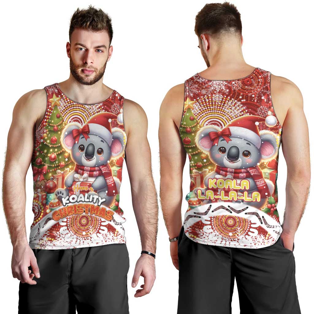 Koality Christmas Men Tank Top Cute Aussie Koala Holiday - Wonder Print Shop