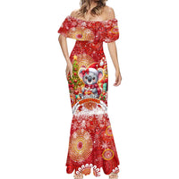 Koality Christmas Mermaid Dress Cute Aussie Koala Holiday - Wonder Print Shop