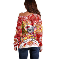 Koality Christmas Off Shoulder Sweater Cute Aussie Koala Holiday - Wonder Print Shop