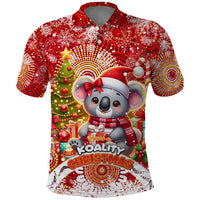 Koality Christmas Polo Shirt Cute Aussie Koala Holiday - Wonder Print Shop