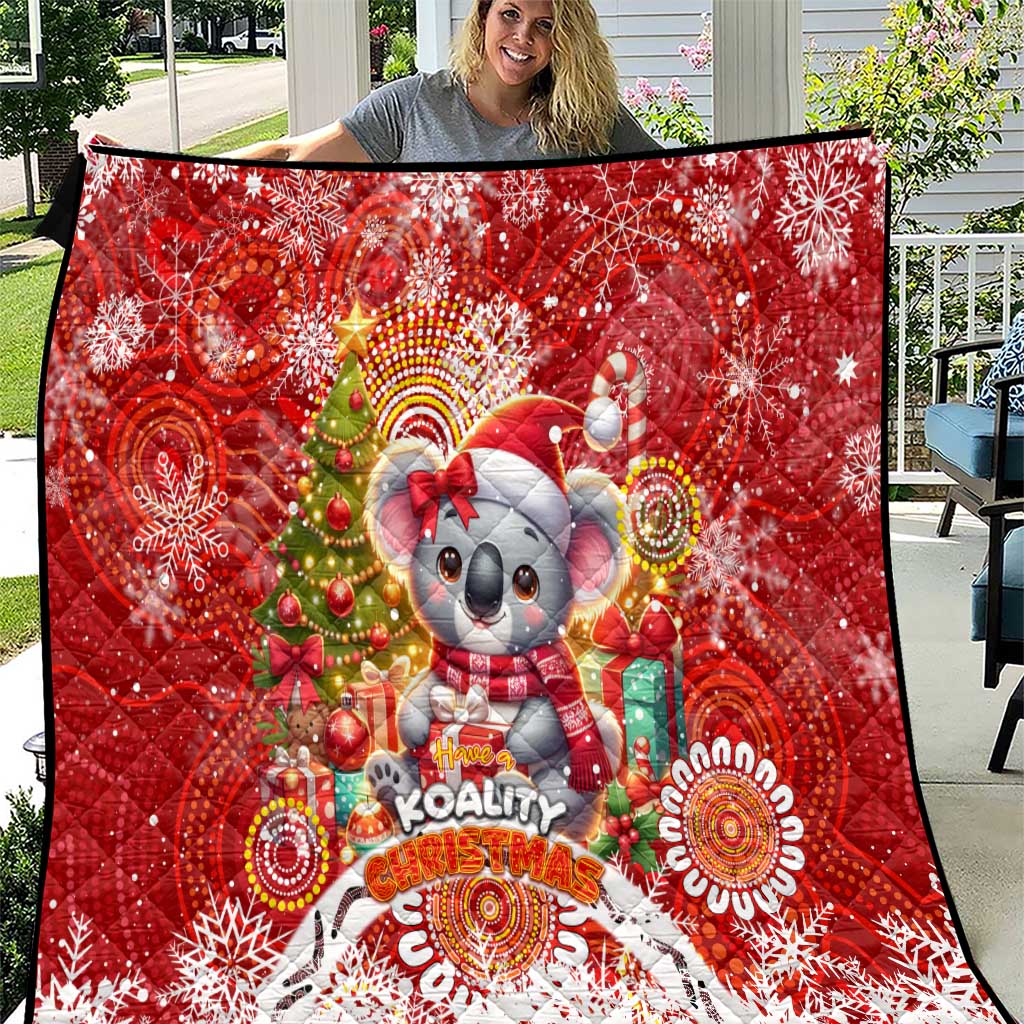 Koality Christmas Quilt Cute Aussie Koala Holiday - Wonder Print Shop