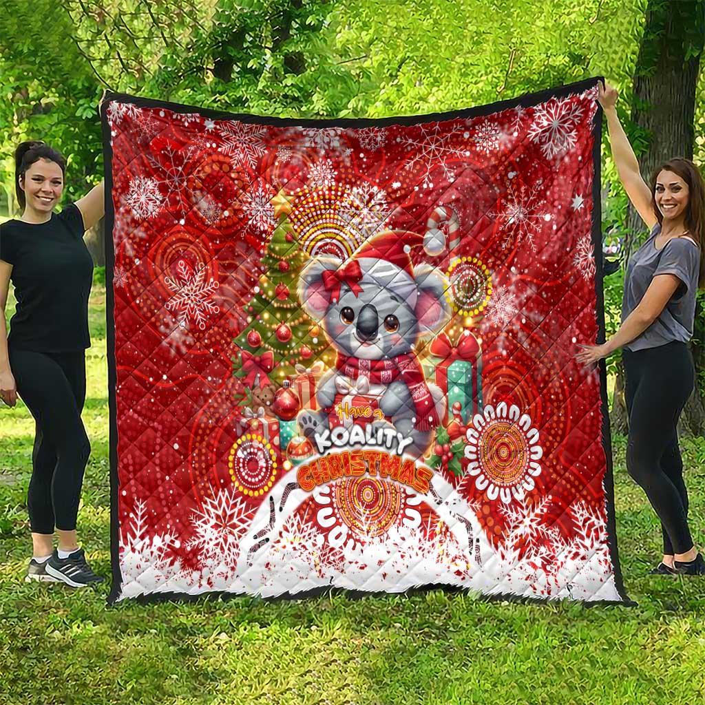 Koality Christmas Quilt Cute Aussie Koala Holiday - Wonder Print Shop
