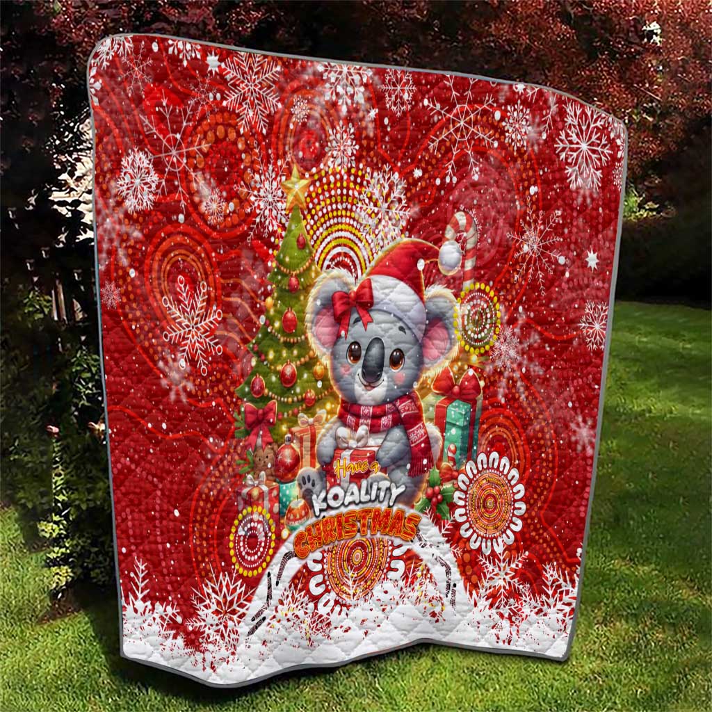Koality Christmas Quilt Cute Aussie Koala Holiday - Wonder Print Shop