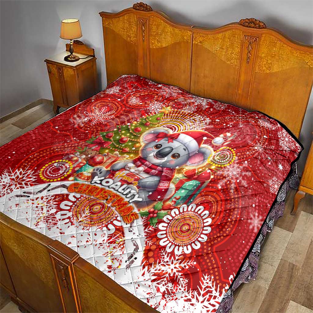 Koality Christmas Quilt Cute Aussie Koala Holiday - Wonder Print Shop