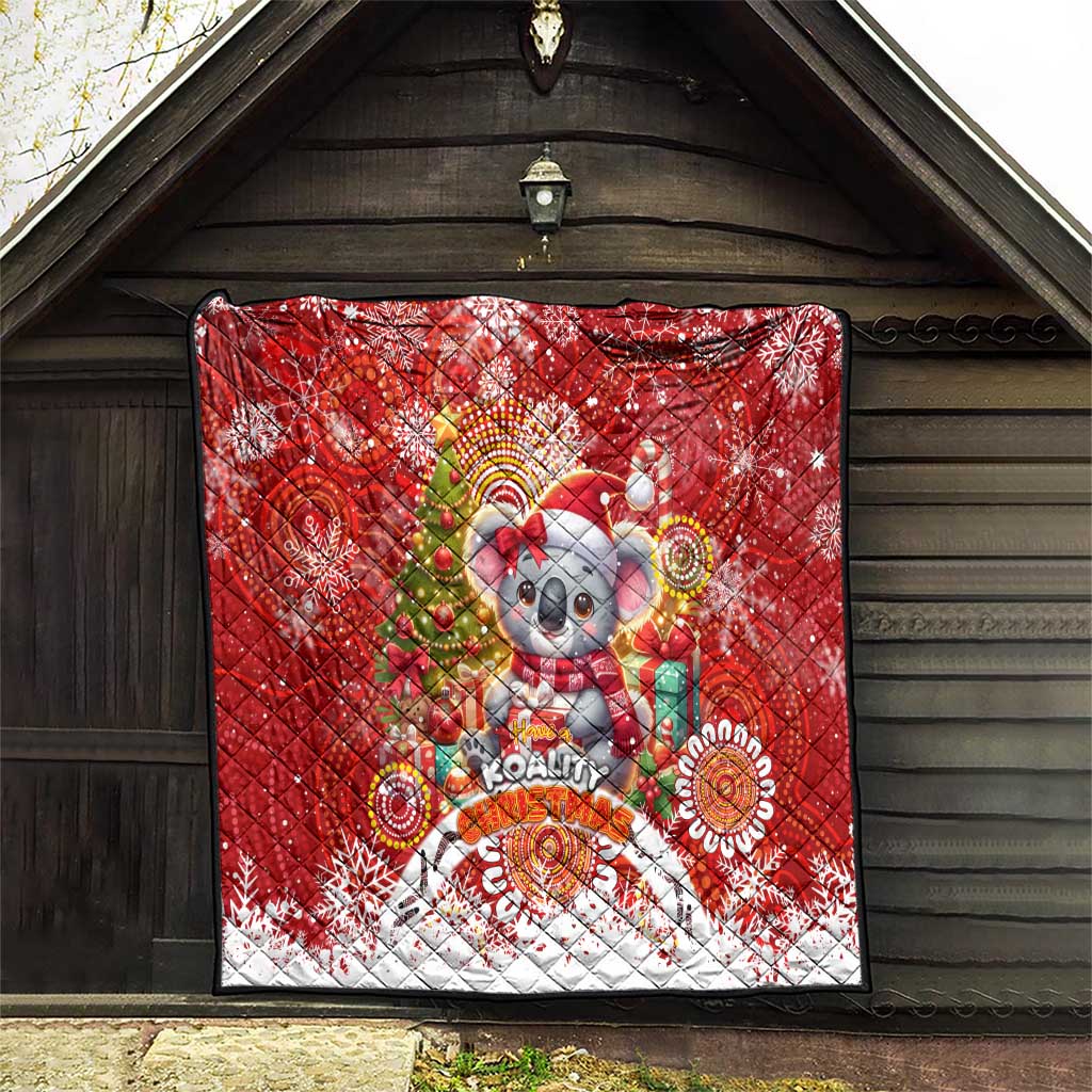 Koality Christmas Quilt Cute Aussie Koala Holiday - Wonder Print Shop