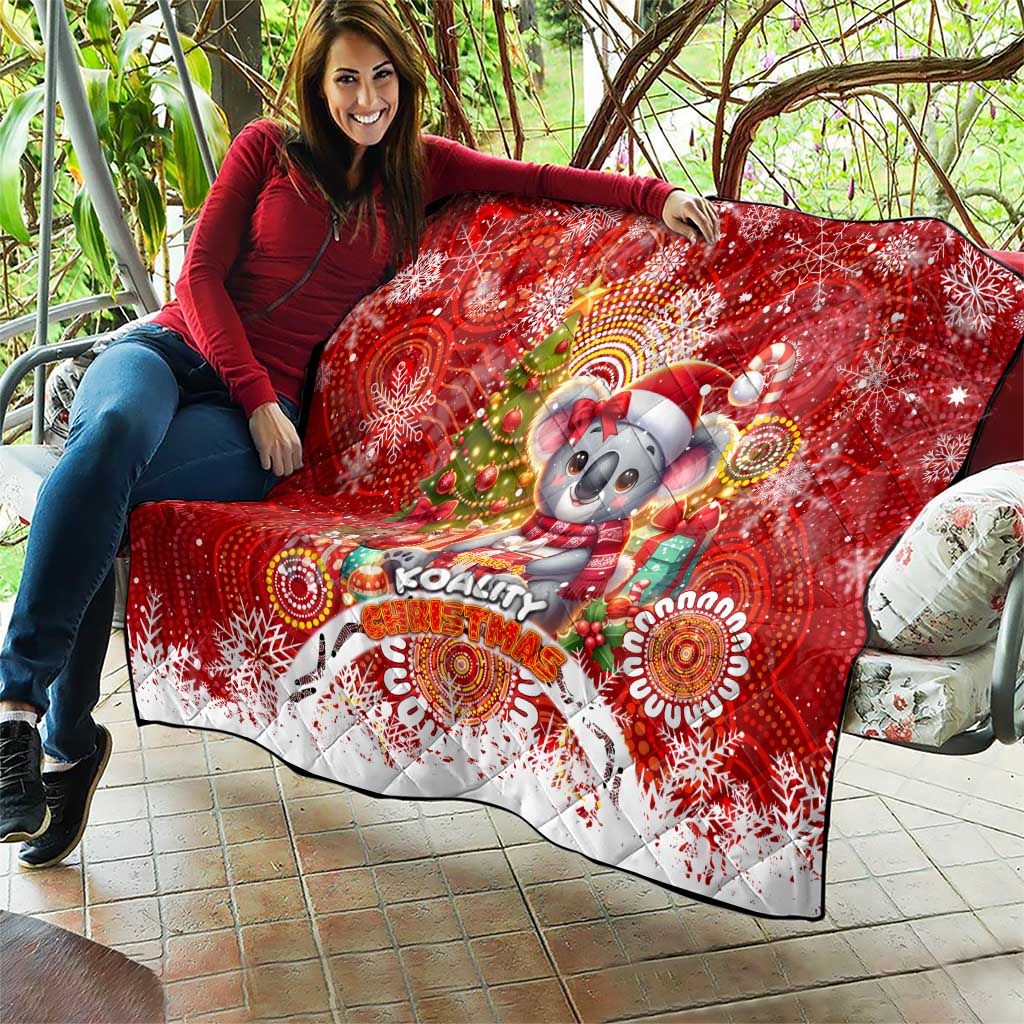 Koality Christmas Quilt Cute Aussie Koala Holiday - Wonder Print Shop